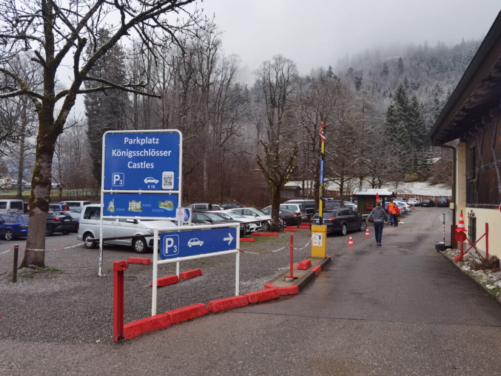 Hier kannst du beim Schloss Neuschwanstein parken